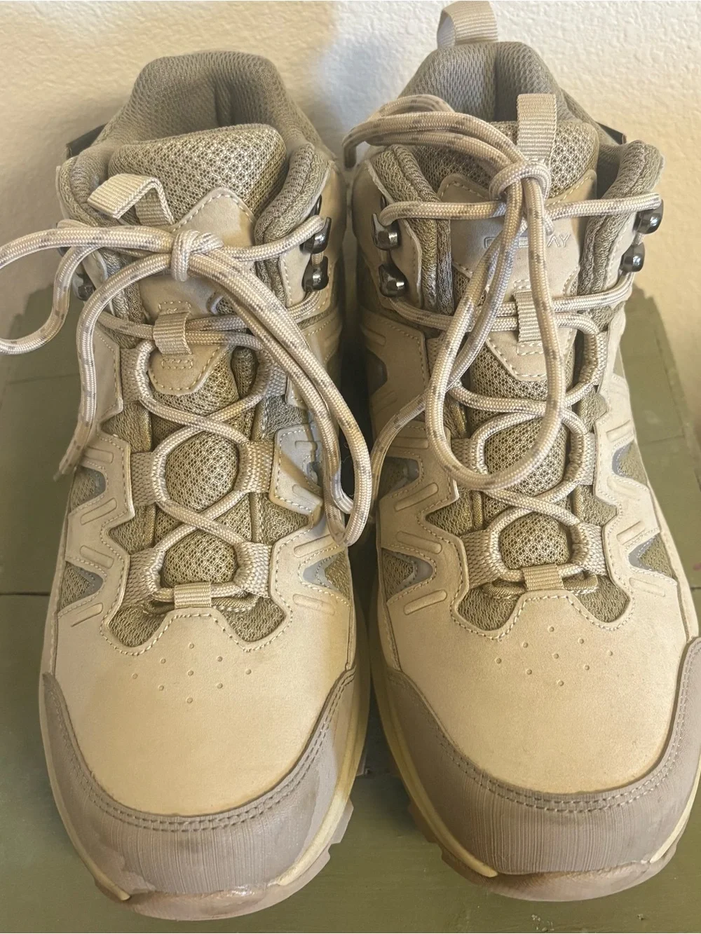 Womens Waterproof Hiking Boots- Beige/Taupe